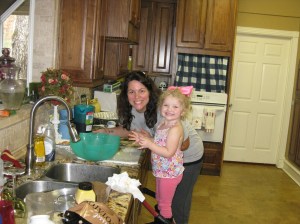 my sweet little potato salad helper!