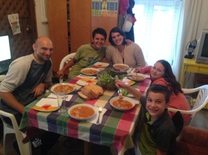 Dinner with Geta and Ducu (which was made with things from their garden!)